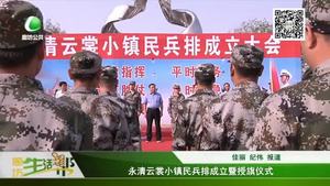 永清云裳小鎮(zhèn)民兵排成立暨授旗儀式