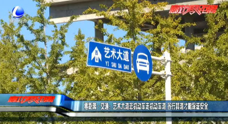 藝術(shù)大道非機(jī)動車走機(jī)動車道 各行其道才能保證安全