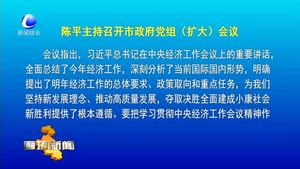 陳平主持召開市政府黨組（擴大）會議