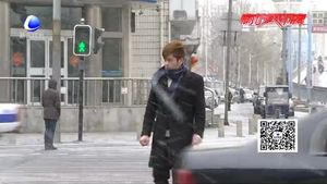 雪天路面濕滑 交警提醒謹慎出行