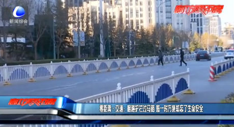 零距離·交通：翻越護(hù)欄過馬路 圖一時方便卻忘了命安全