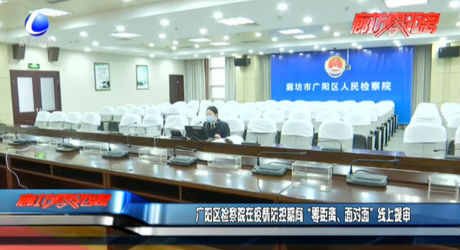 廣陽(yáng)區(qū)檢察院在疫情防控期間“零距離、面對(duì)面”線上審核