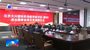 國家臨空經(jīng)濟區(qū)（廊坊）支庫揭牌成立