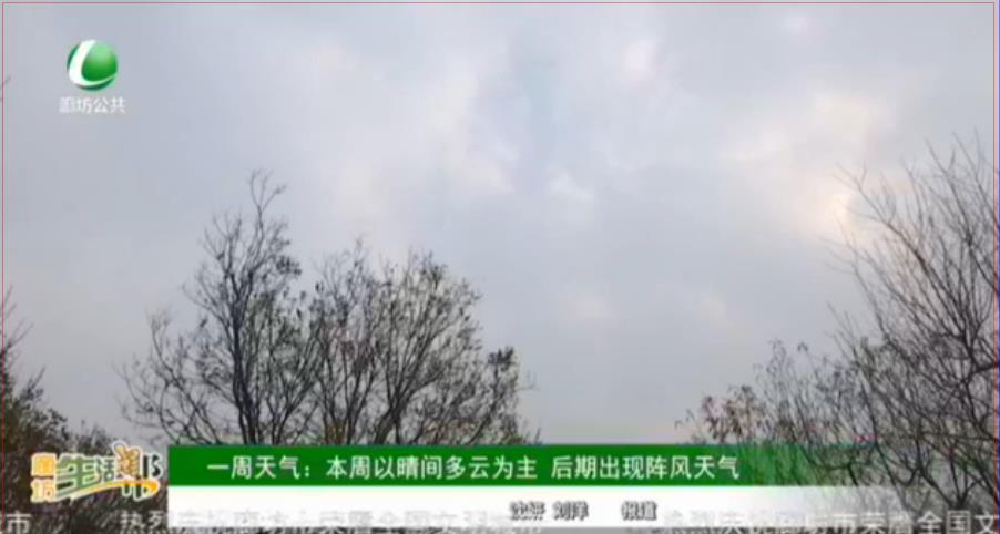 一周天氣：本周以晴間多云為主 后期出行陣風天氣