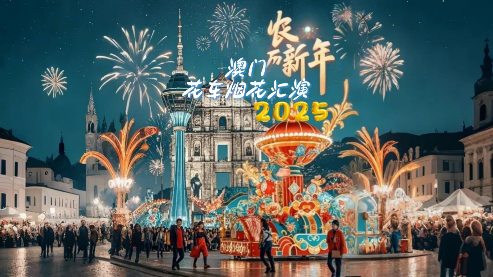 粵澳共賞丨2025農(nóng)歷新年澳門花車煙花匯演（1月31日）